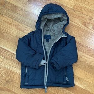 Lands end fleece lined winter jacket size 3t